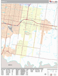 San Marcos Wall Map Premium Style